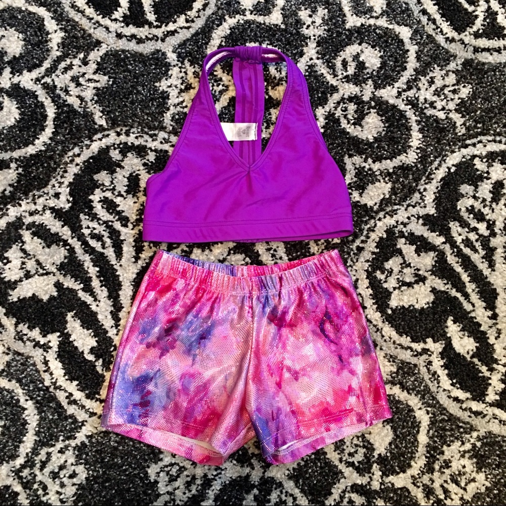 Girls Natalie sparkly bottoms & top size large